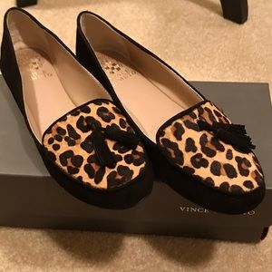 Vince Camuto Lidia Suede Blk/Tan 7.5